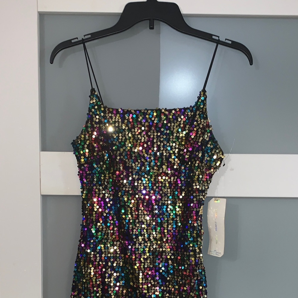 Almost Famous Multicolor Sequin Mini Dress - Picture 4 of 6